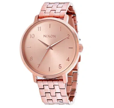 Pre-owned Nixon Women's Arrow Rose Gold Dial Watch - A109-0897