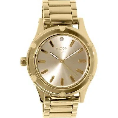 Pre-owned Nixon Women's Camden A343502 Gold Stainless-steel Quartz Watch