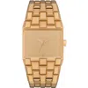 Nixon Ticket Rectangular 34mm Watch In Gold