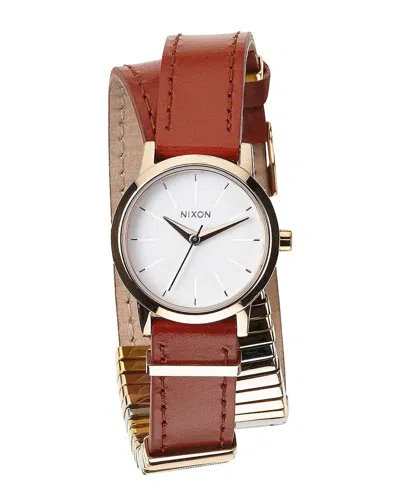 Nixon Women's Leather Watch In Gray
