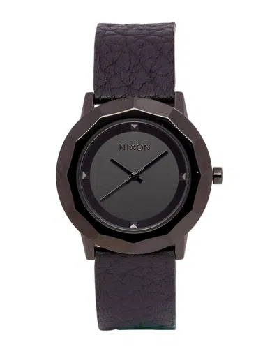 Nixon The Bobbi Faceted-bezel 35mm Watch In Brown