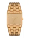 Nixon Ticket Rectangular 34mm Watch In Red