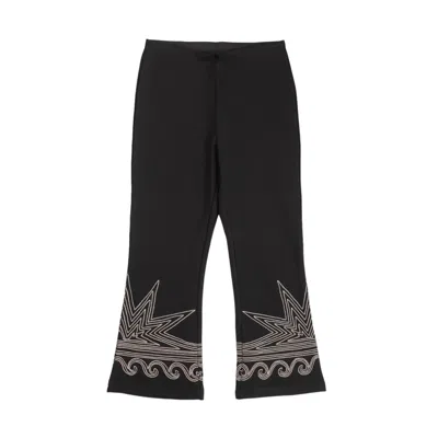 Niza Women's Black Bruna Embroidered Trousers