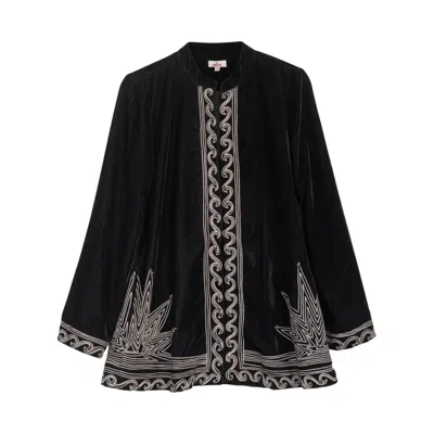 Niza Women's Black Bruna Mao Collar Jacket