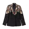 Niza Women's Black Carmina Colored Blazer In Black