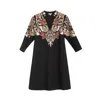 Niza Women's Black Carmina Embroidered Mini Dress In Black