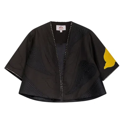 Niza Women's Black Embroidered Jacket Beatrice