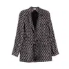 Niza Women's Black Lia Geometric Print Blazer In Black