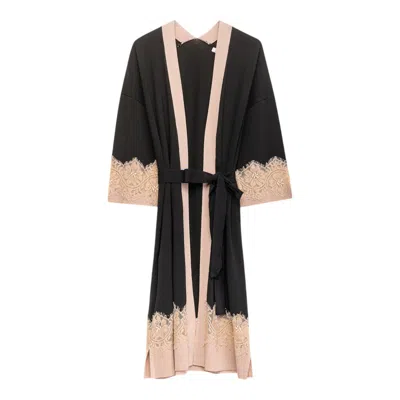 Niza Women's Black Long Lace Knit Jacket Zaira