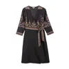 Niza Women's Black Loreto Wrap Dress In Black