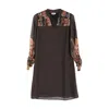 Niza Women's Black Matilda Mixed Print Dress In Black