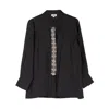 Niza Women's Black Shirt With Rhinestones Lucía In Black
