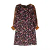 Niza Women's Black Short Floral Dress Vega In Black