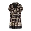 Niza Women's Black Short Satin Dress Amara In Black
