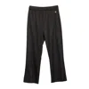 Niza Women's Black Straight Pants In Shiny Fabric In Black
