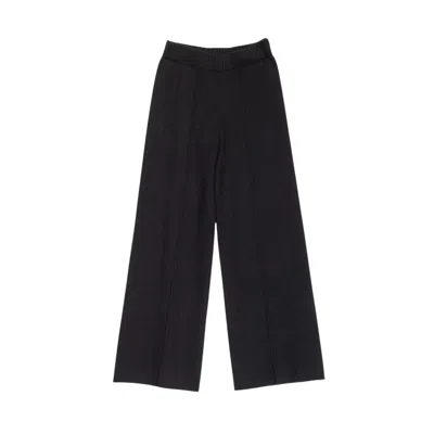 Niza Women's Black Trousers With Vertical Seam Detail