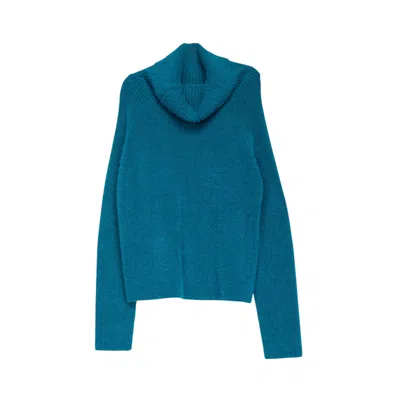 Niza Women's Blue Hairy Yarn Sweater