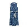 Niza Women's Blue Shirt Dress With Personalized Belt In Blue