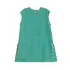 Niza Women's Blue Turquoise Linen Top Cannes