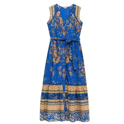 Niza Women's Blue Waist-tie Dress Manila