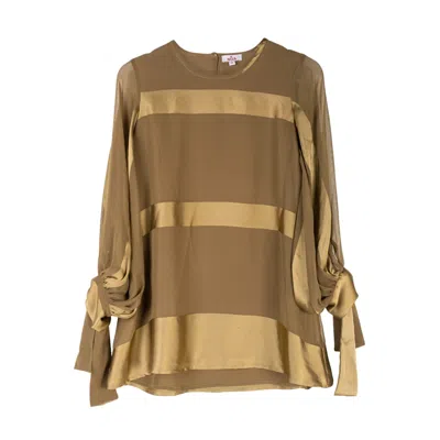 Niza Women's Brown Carolina Khaki Blouse