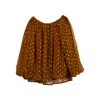 Niza Women's Brown Long Polka Dot Blouse In Brown