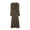 Niza Women's Catalina Brown Midi Dress In Brown