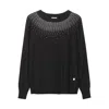 Niza Women's Emilia Black Shiny Sweater In Black