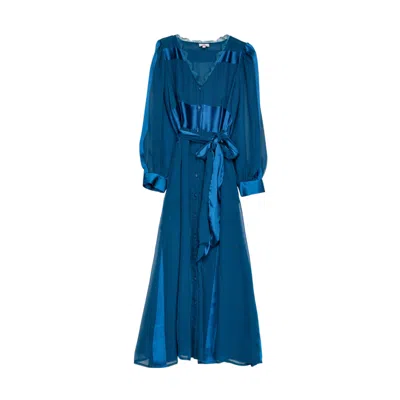 Niza Women's Flowing Blue Midi Dress