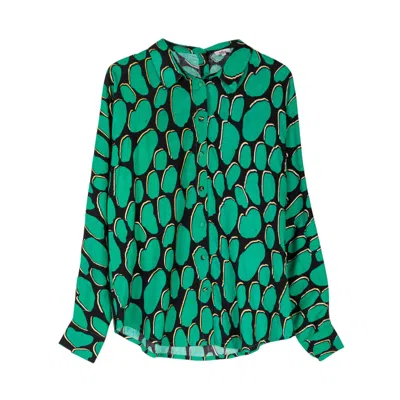 Niza Women's Green Victoria Printed Shirt