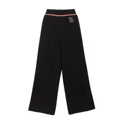 Niza Women's Knitted And Elastic High-waist Pants Black