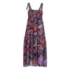 Niza Women's Long Dress With Flared Panels