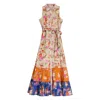 Niza Women's Long Dress With Ruffles Rosys