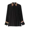 Niza Women's Long Sleeve Shirt With Embroidery Arielle Black