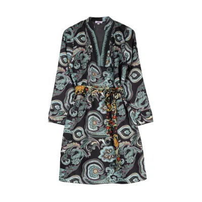 Niza Women's Lorena Paisley Green Dress