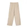 Niza Women's Neutrals Wide Beige Linen Trousers Tulum