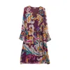 Niza Women's Paisley Midi Dress In Multi