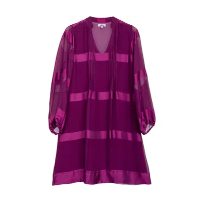 Niza Women's Pink / Purple Carolina Bougainvillea Dress In Pink/purple