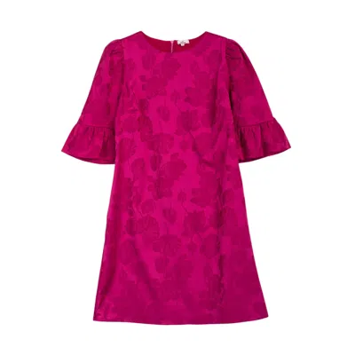 Niza Women's Pink / Purple Fuchsia Jacquard Veronica Dress In Pink/purple