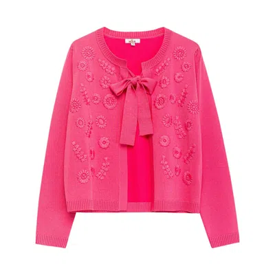 Niza Women's Pink / Purple Pink Knit Jacket Selena