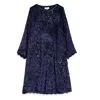 Niza Women's Pink / Purple Short Flared Dress With Rhinestones In Pink/purple
