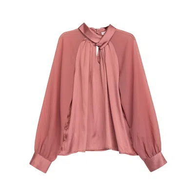 Niza Women's Pink Satin Fabric Blouse