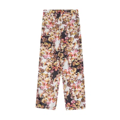 Niza Women's Printed Midi Dress With V-neck And Belt In Multi