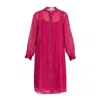 Niza Women's Red Short Dress Shirt Style In Red