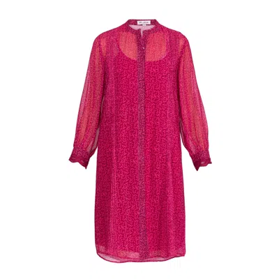 Niza Women's Red Short Dress Shirt Style