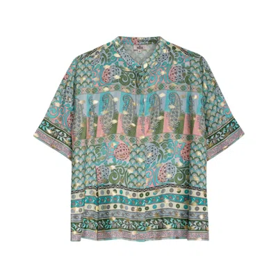 Niza Women's Satin Printed Shirt Amalfi