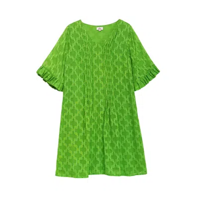 Niza Women's Short Boho Pistachio Green Dress Milos