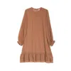 Niza Women's Short Brown Dress In Brown