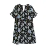 Niza Women's Short Dress With Long Sleeves And V-neckline