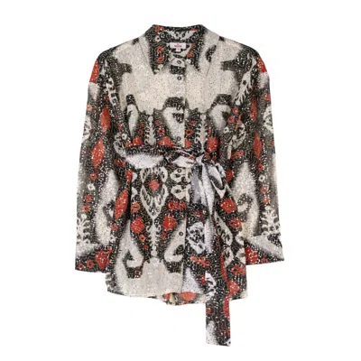 Niza Women's Silvia Paisley Print Blouse In Neutral